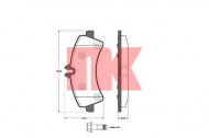 Комплект тормозных колодок NK 223365