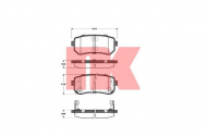 Комплект тормозных колодок NK 223521
