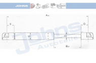 Газовая пружина JOHNS 67 21 95-91