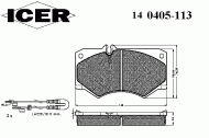 Комплект тормозных колодок ICER 140405-113