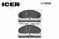 Комплект тормозных колодок ICER 140560