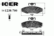 Комплект тормозных колодок ICER 141238-700