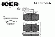 Комплект тормозных колодок ICER 141357-066
