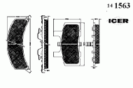 Комплект тормозных колодок ICER 141563
