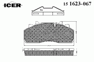 Комплект тормозных колодок ICER 151623-067