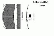 Комплект тормозных колодок ICER 151639-066