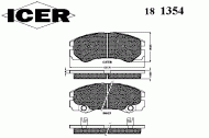 Комплект тормозных колодок ICER 181354