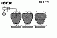 Комплект тормозных колодок ICER 181571