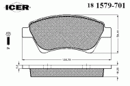 Комплект тормозных колодок ICER 181579-701