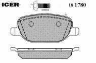 Комплект тормозных колодок ICER 181780