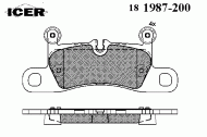 Комплект тормозных колодок ICER 181987-200