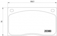 Комплект тормозных колодок PAGID T1266