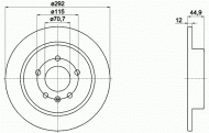 Тормозной диск PAGID 55057PRO