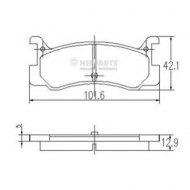 Комплект тормозных колодок NIPPARTS J3613003