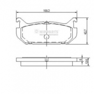 Комплект тормозных колодок NIPPARTS J3613007