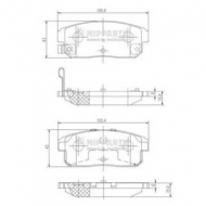 Комплект тормозных колодок NIPPARTS J3613018