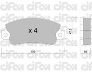 Комплект тормозных колодок CIFAM 822-033-0