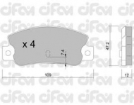 Комплект тормозных колодок CIFAM 822-035-0