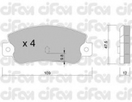Комплект тормозных колодок CIFAM 822-063-0