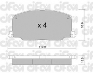 Комплект тормозных колодок CIFAM 822-067-0