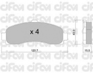 Комплект тормозных колодок CIFAM 822-145-0