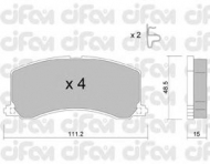 Комплект тормозных колодок CIFAM 822-248-0