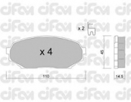 Комплект тормозных колодок CIFAM 822-388-0