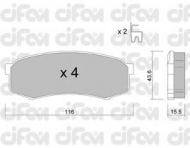 Комплект тормозных колодок CIFAM 822-432-0