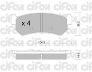Комплект тормозных колодок CIFAM 822-511-0