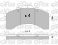 Комплект тормозных колодок CIFAM 822-581-0