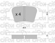 Комплект тормозных колодок CIFAM 822-742-0