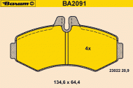 Комплект тормозных колодок BARUM BA2091