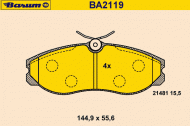 Комплект тормозных колодок BARUM BA2119