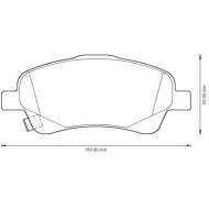 Комплект тормозных колодок BENDIX 572485B