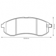 Комплект тормозных колодок BENDIX 572500B