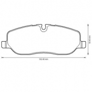 Комплект тормозных колодок BENDIX 572521B