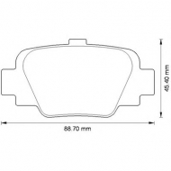 Комплект тормозных колодок BENDIX 572568B