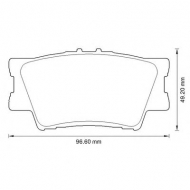 Комплект тормозных колодок BENDIX 572595B