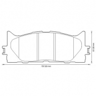 Комплект тормозных колодок BENDIX 572651B