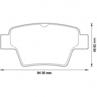 Комплект тормозных колодок BENDIX 573235B