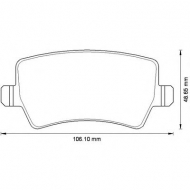 Комплект тормозных колодок BENDIX 573250B