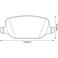 Комплект тормозных колодок BENDIX 573252B