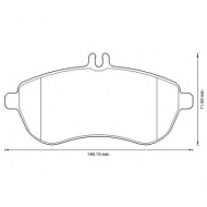 Комплект тормозных колодок BENDIX 573257B