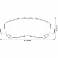 Комплект тормозных колодок BENDIX 573278B