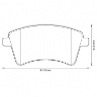 Комплект тормозных колодок BENDIX 573284B