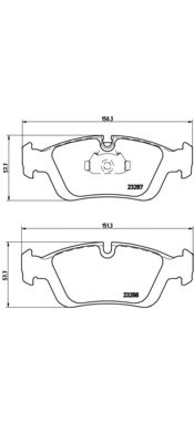 Комплект тормозных колодок BREMBO P 06 024