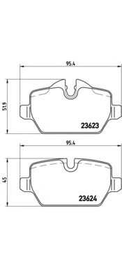 Комплект тормозных колодок BREMBO P 06 037
