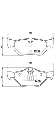 Комплект тормозных колодок BREMBO P 06 038
