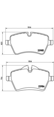Комплект тормозных колодок BREMBO P 06 051