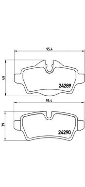 Комплект тормозных колодок BREMBO P 06 052